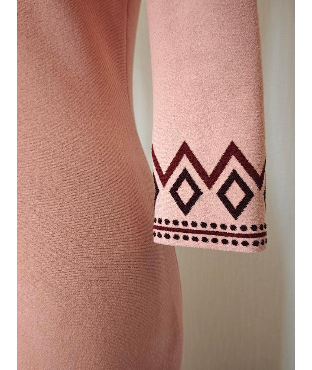 ALEXANDER MCQUEEN Розовое вискозное повседневное платье, фото 6