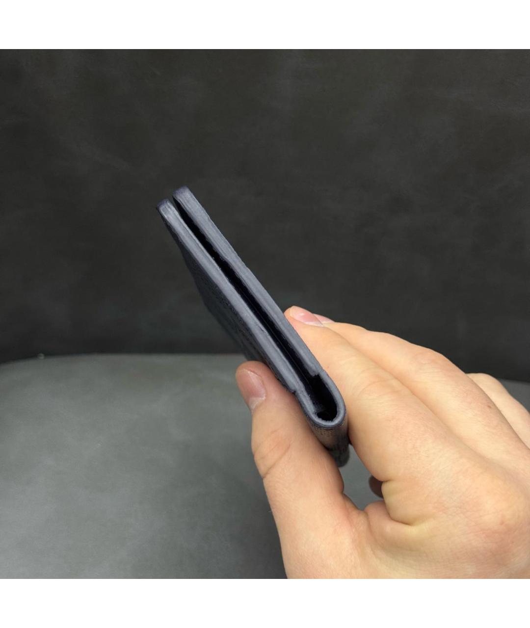 LOUIS VUITTON Темно-синий кожаный кардхолдер, фото 3