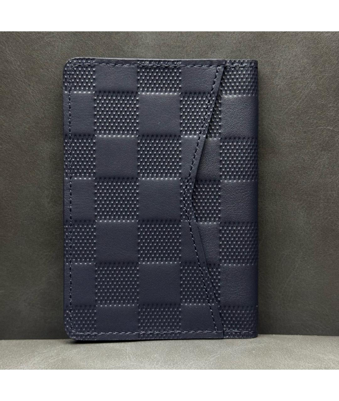 LOUIS VUITTON Темно-синий кожаный кардхолдер, фото 2