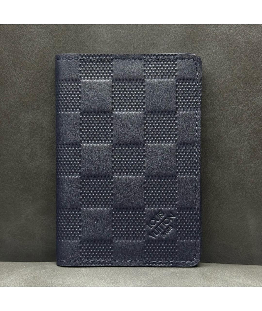 LOUIS VUITTON Темно-синий кожаный кардхолдер, фото 7