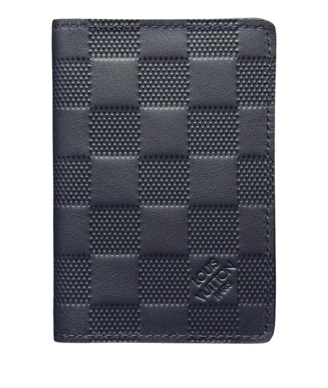 LOUIS VUITTON Темно-синий кожаный кардхолдер, фото 1