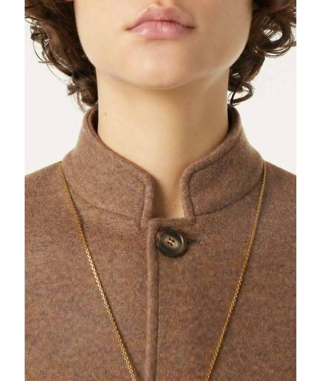 LORO PIANA Коричневый кашемировый жакет/пиджак, фото 4