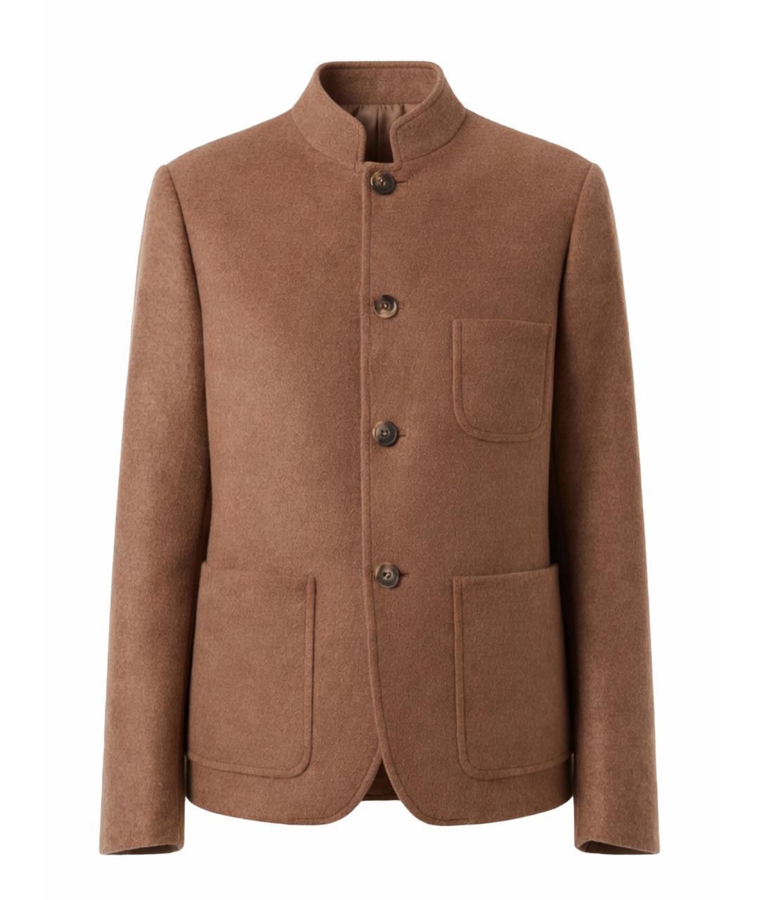 LORO PIANA Коричневый кашемировый жакет/пиджак, фото 1