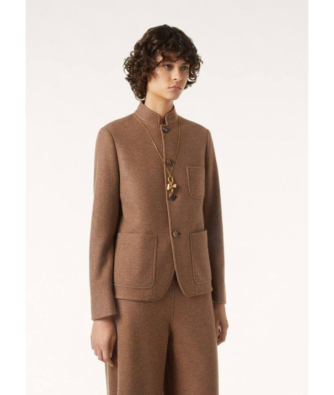 LORO PIANA Коричневый кашемировый жакет/пиджак, фото 6