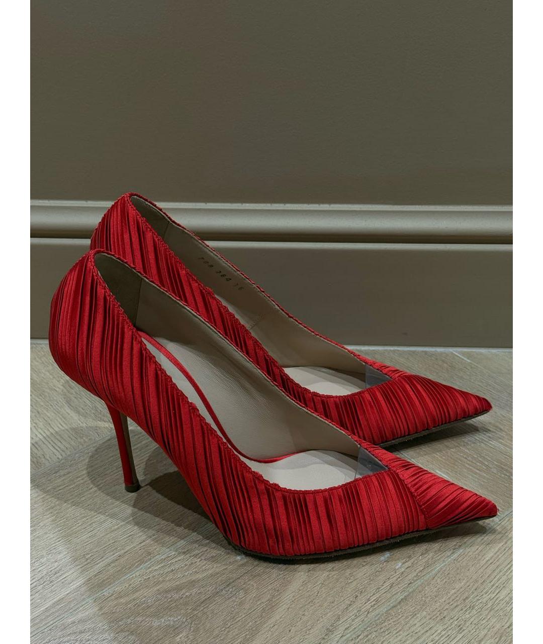 CASADEI Красные текстильные туфли, фото 5