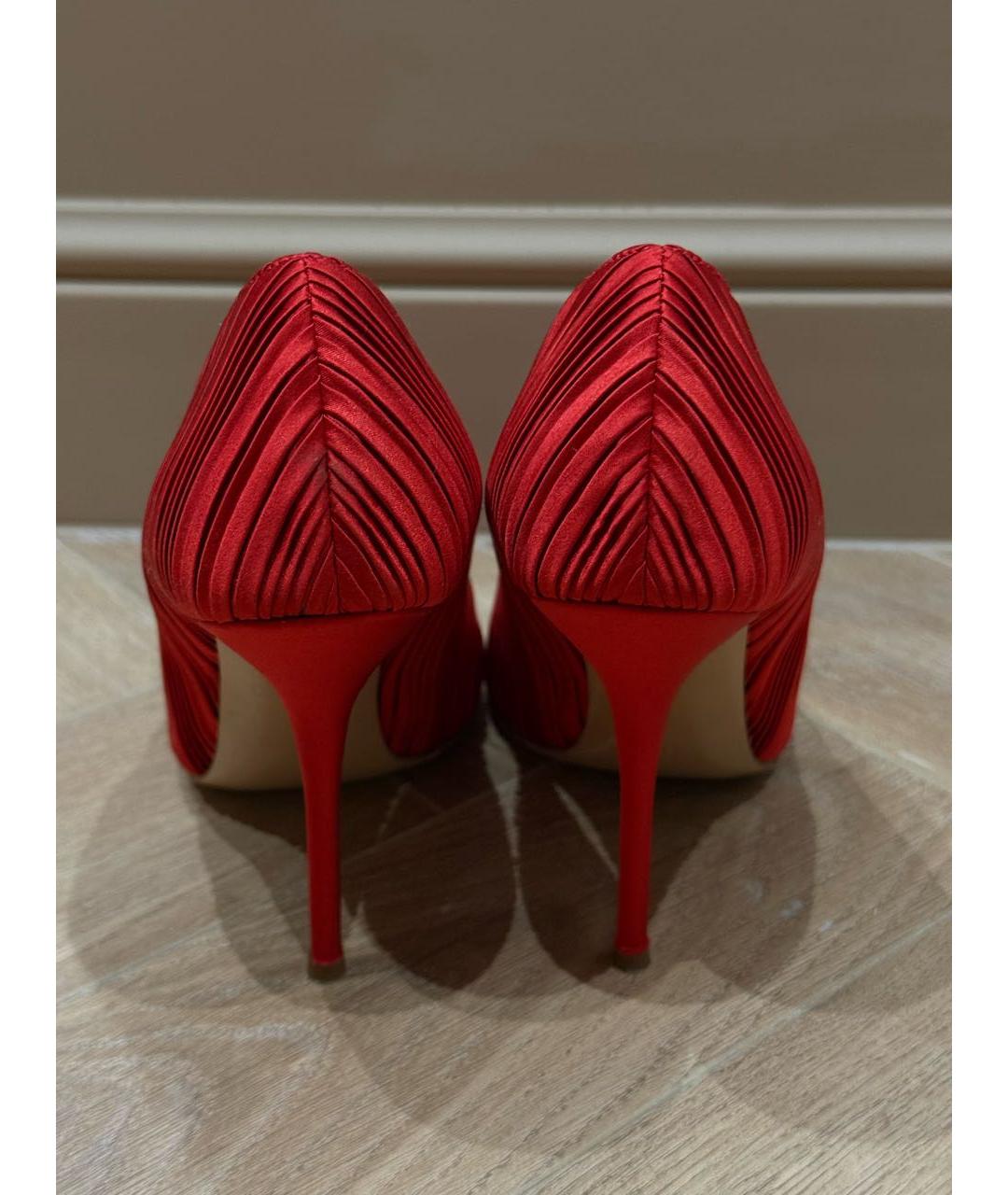 CASADEI Красные текстильные туфли, фото 4