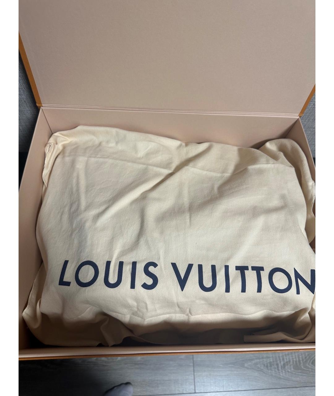 LOUIS VUITTON Бежевая кожаная сумка тоут, фото 5