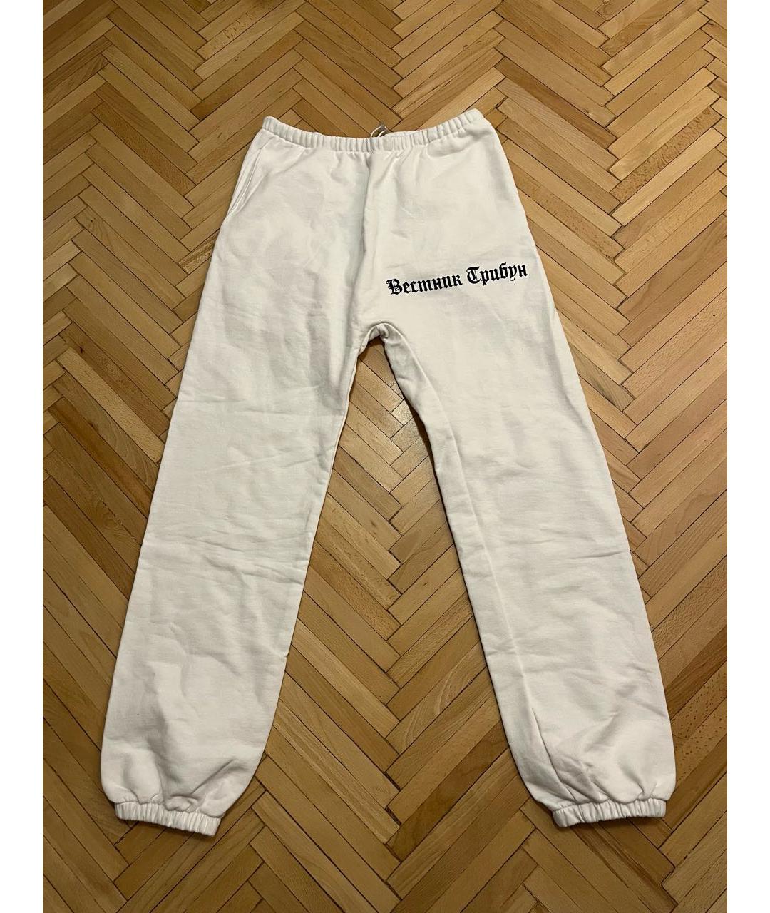 Kanye West Белые хлопковые повседневные брюки, фото 4
