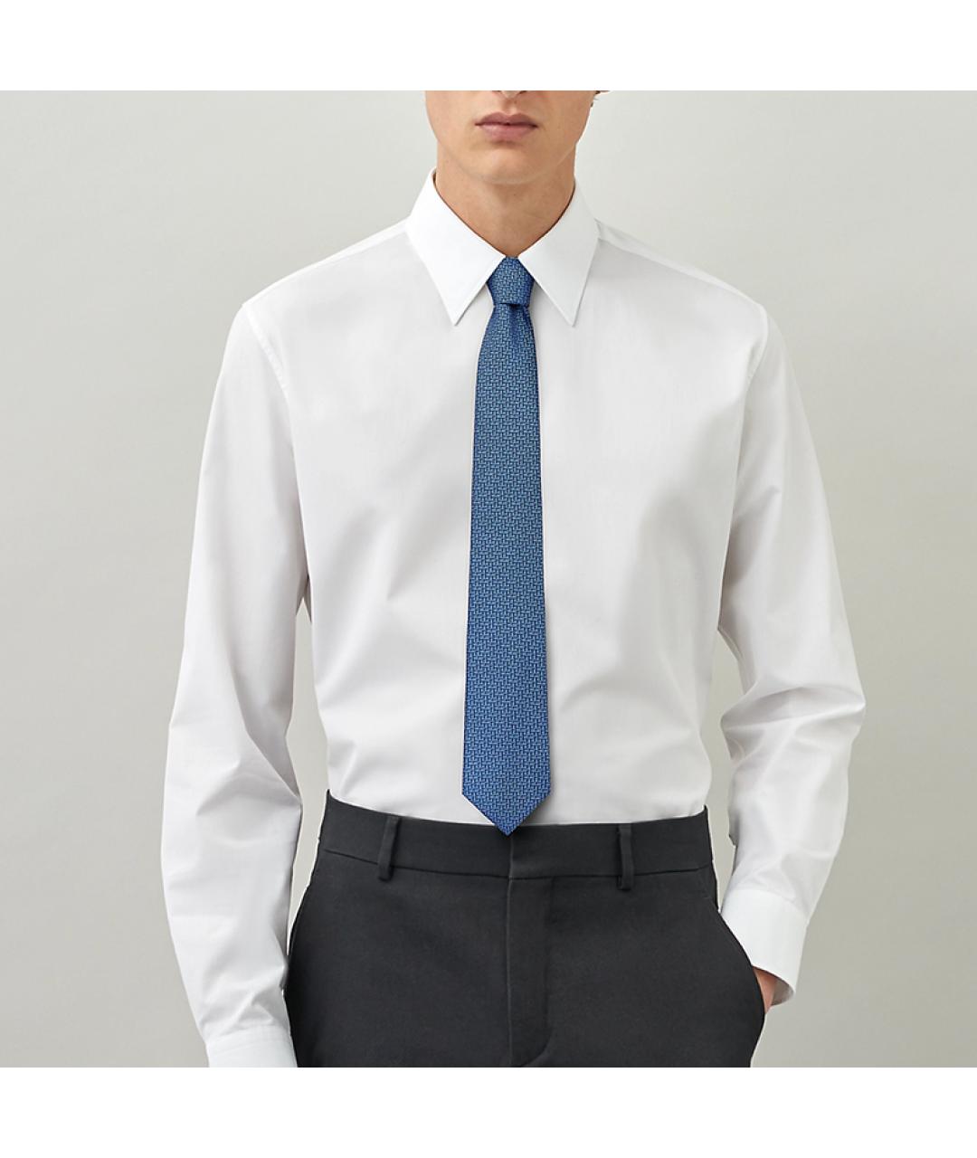 HERMES Синий галстук, фото 3