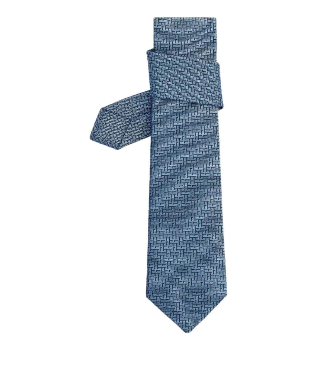 HERMES Синий галстук, фото 1