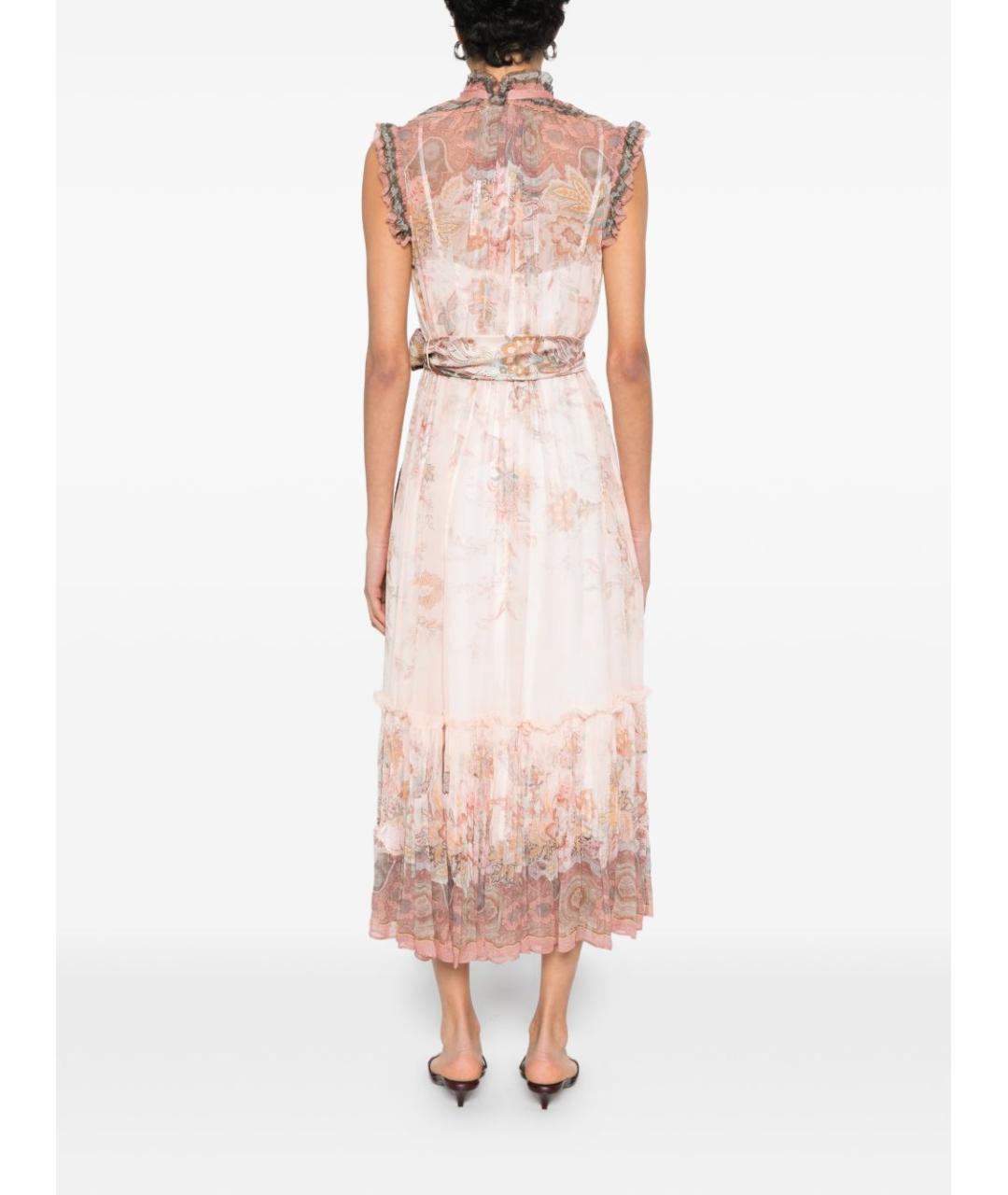 ZIMMERMANN Бежевое вискозное повседневное платье, фото 4