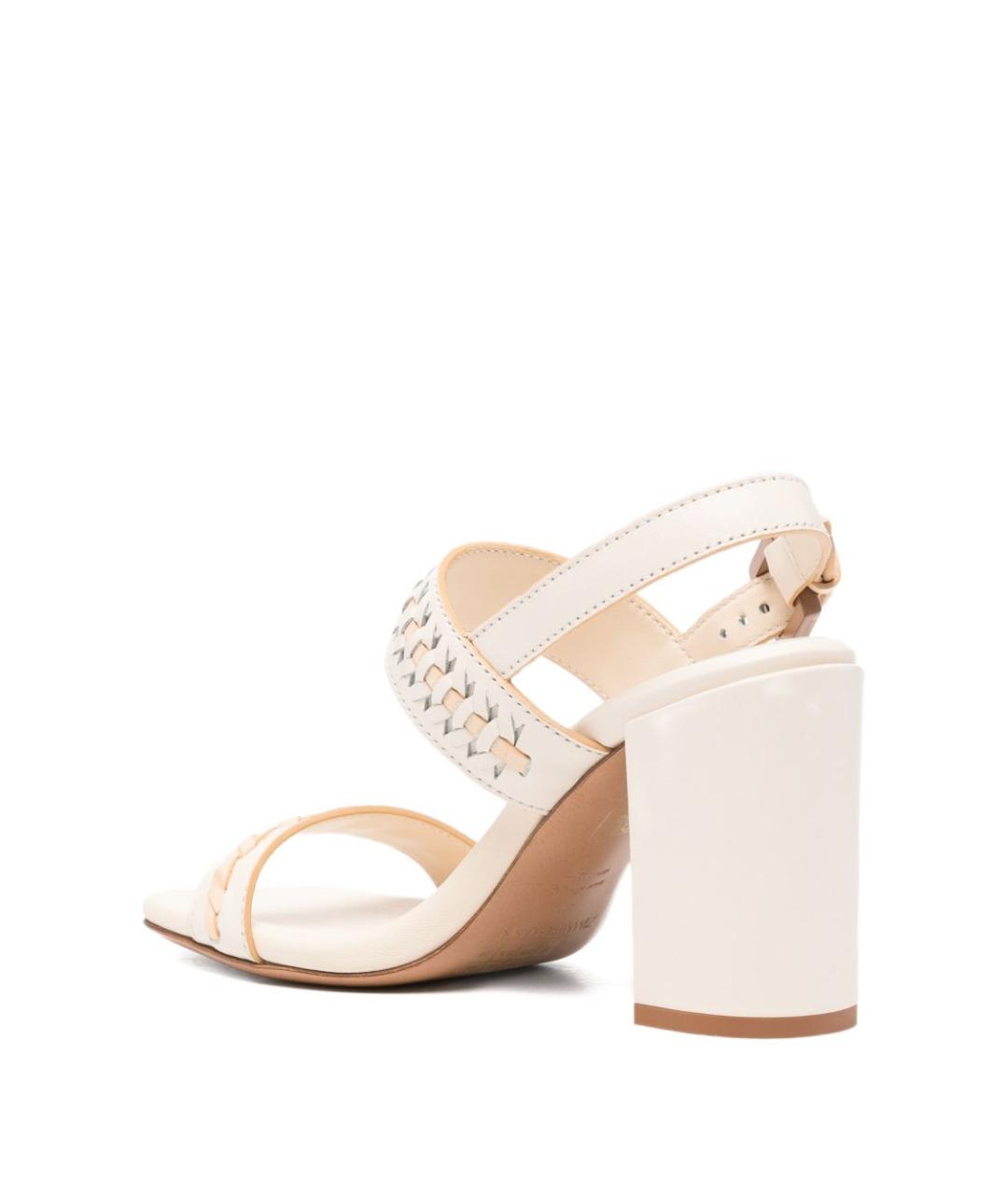 ZIMMERMANN Белые кожаные босоножки, фото 3