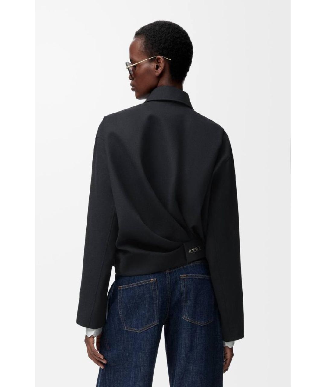 LOEWE Черная шерстяная куртка, фото 5