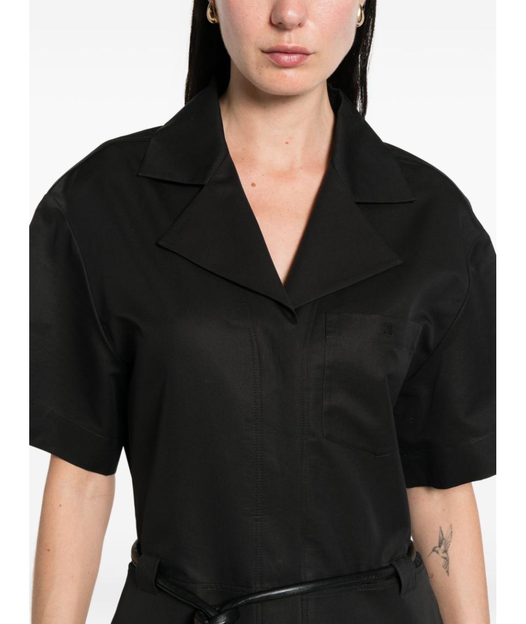 CELINE Черное хлопковое повседневное платье, фото 4