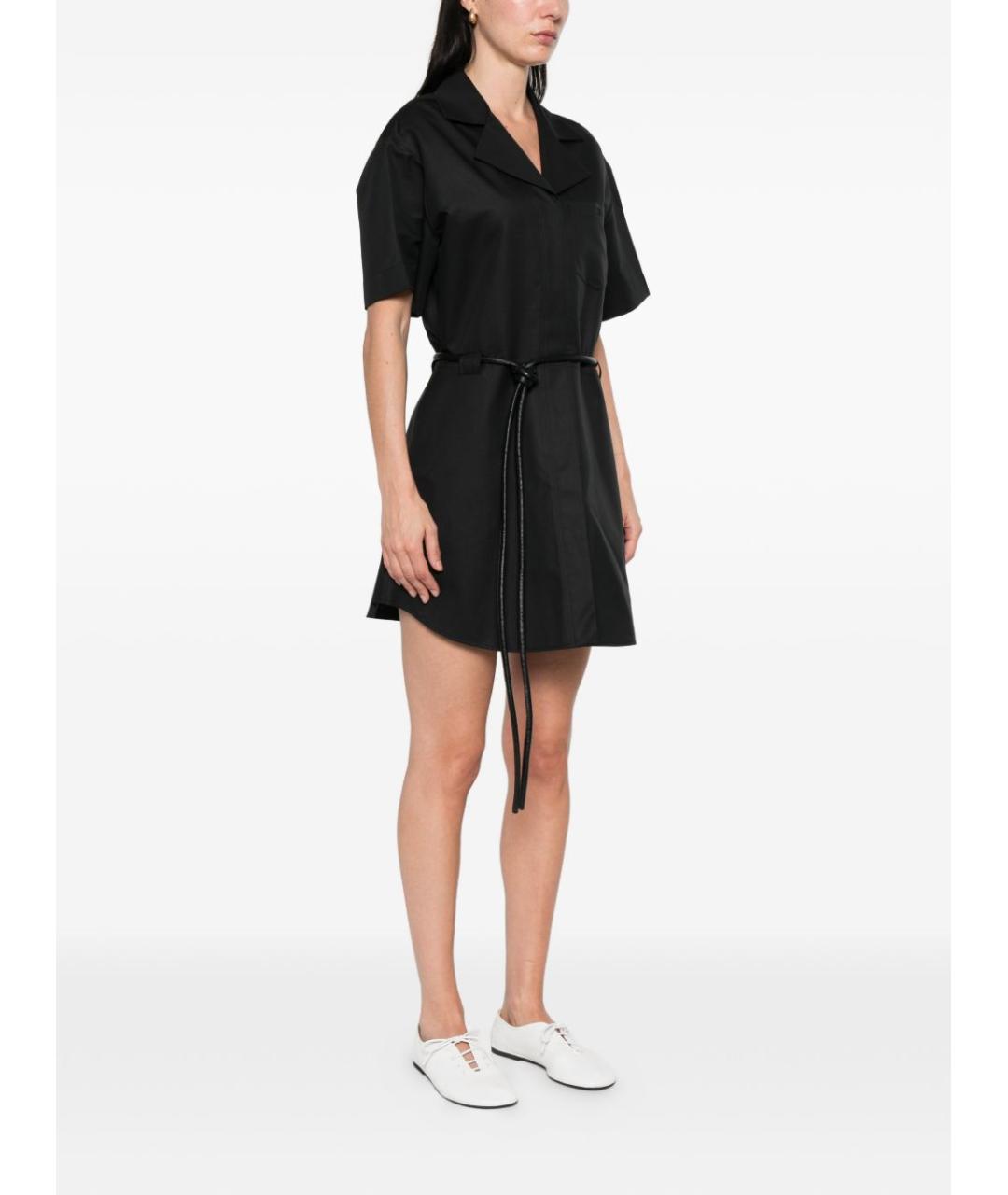 CELINE Черное хлопковое повседневное платье, фото 3