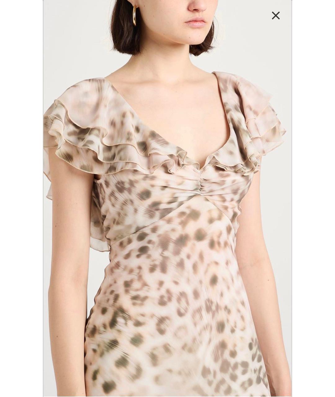 ROTATE Бежевое коктейльное платье, фото 5