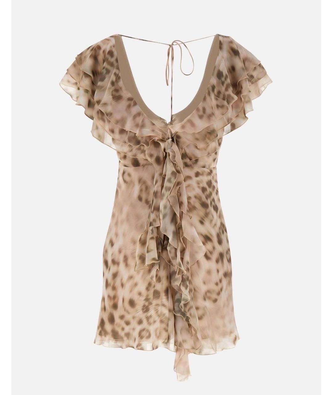 ROTATE Бежевое коктейльное платье, фото 9