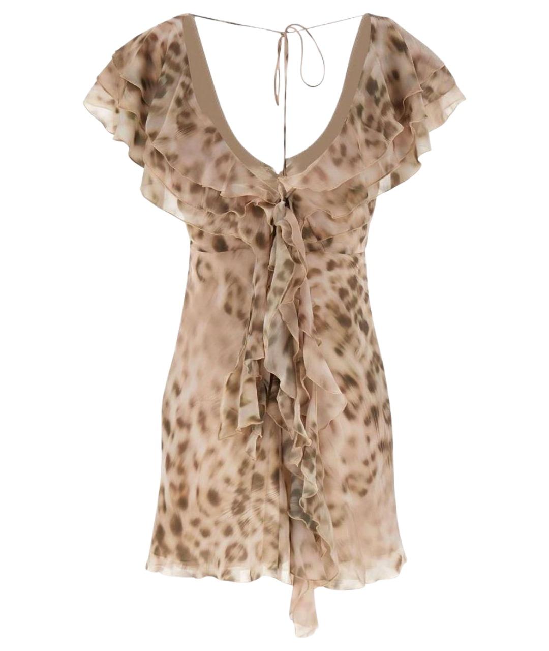 ROTATE Бежевое коктейльное платье, фото 1