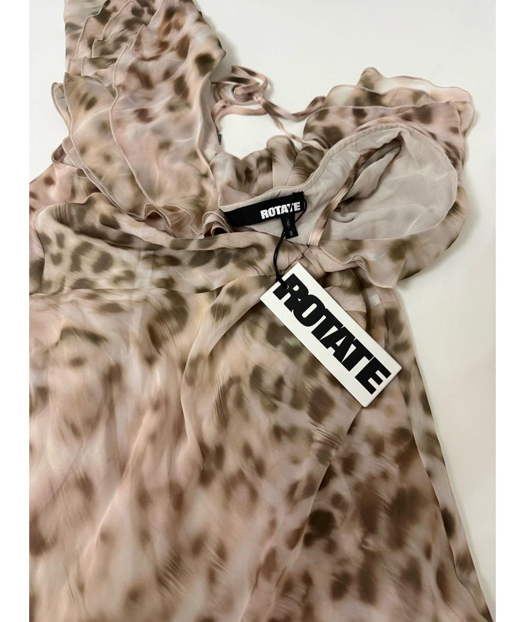 ROTATE Бежевое коктейльное платье, фото 7