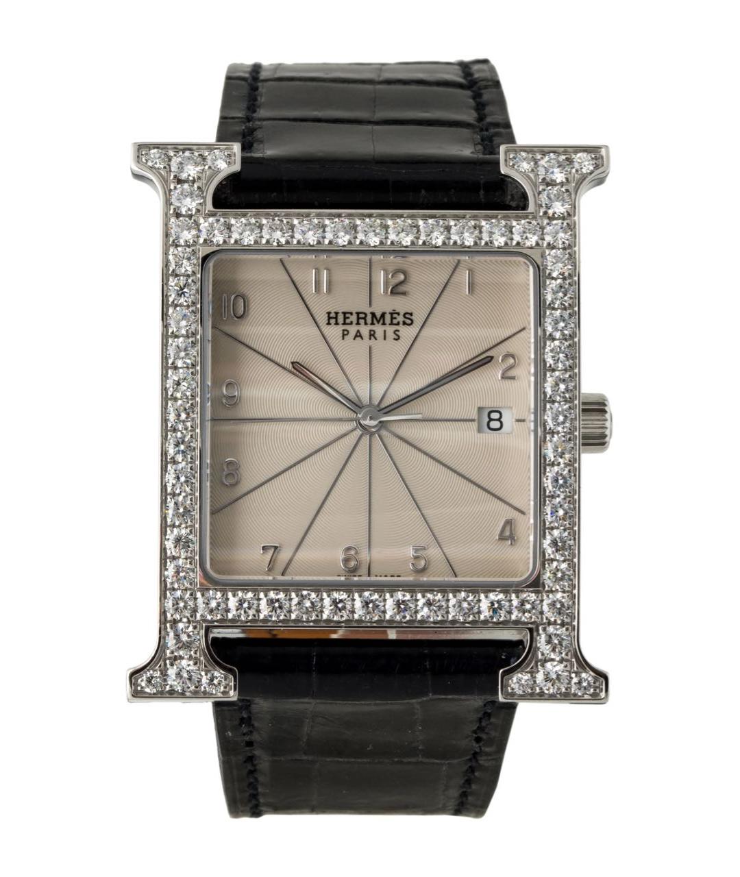 HERMES Черные часы, фото 1