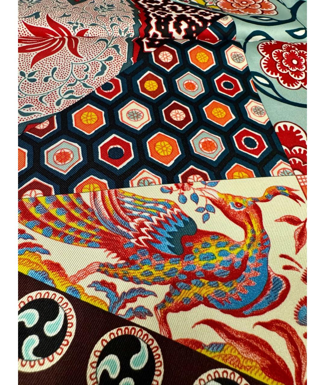 HERMES Мульти шелковый платок, фото 2