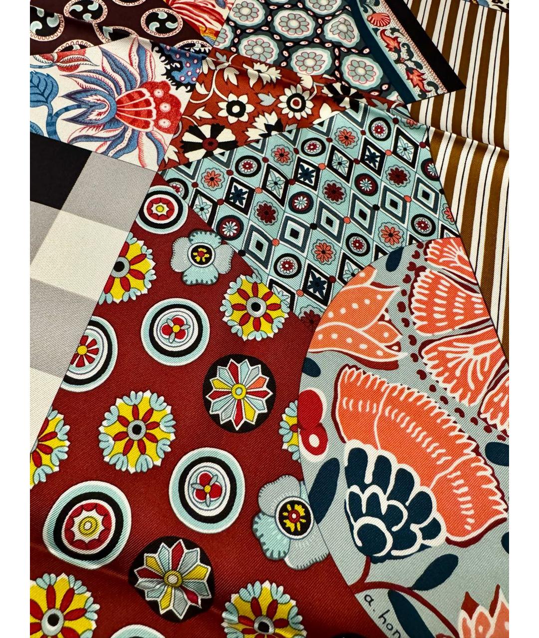 HERMES Мульти шелковый платок, фото 3