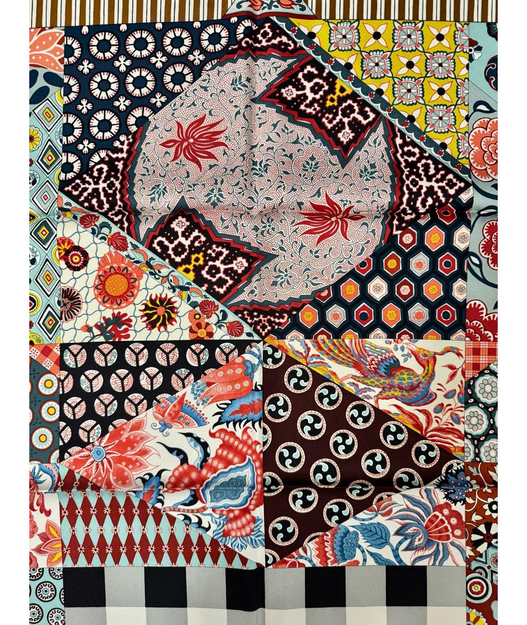 HERMES Мульти шелковый платок, фото 4