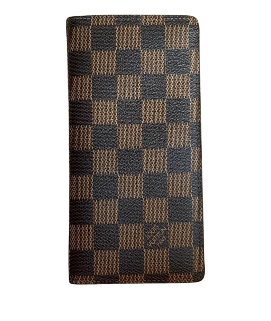 LOUIS VUITTON Коричневый кожаный кошелек, фото 1