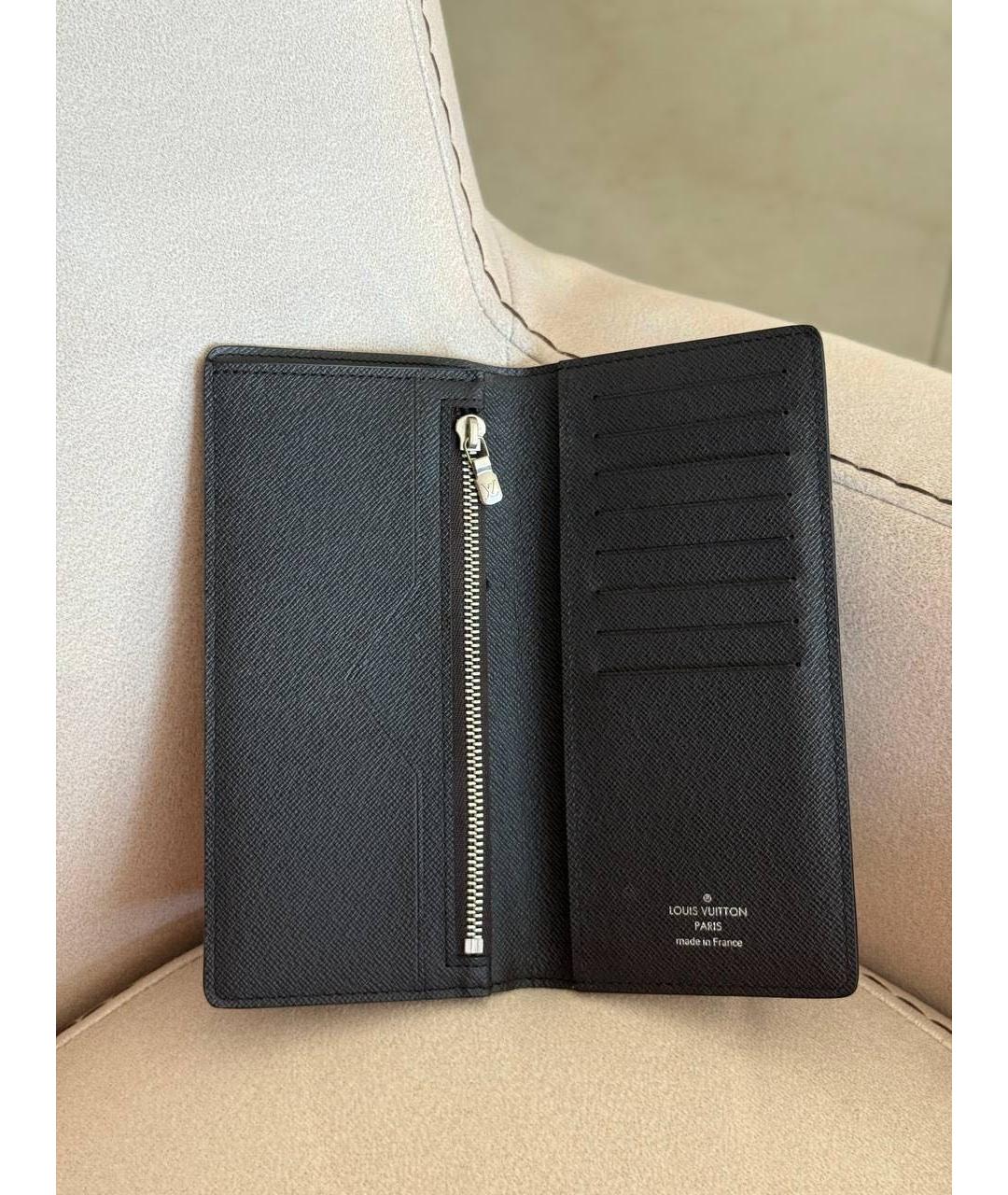 LOUIS VUITTON Коричневый кожаный кошелек, фото 2