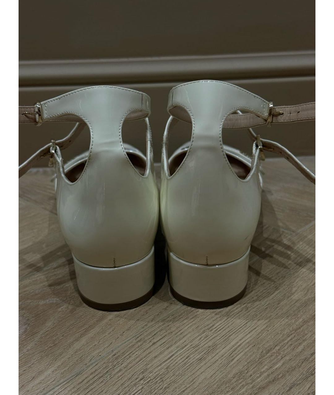 CHRISTIAN DIOR Бежевые кожаные балетки, фото 4