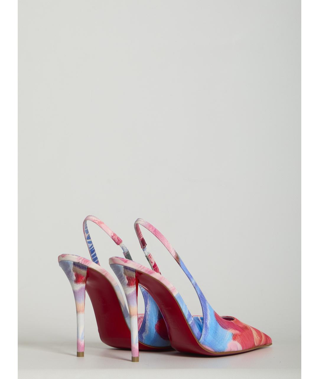 CHRISTIAN LOUBOUTIN Розовые текстильные туфли, фото 3