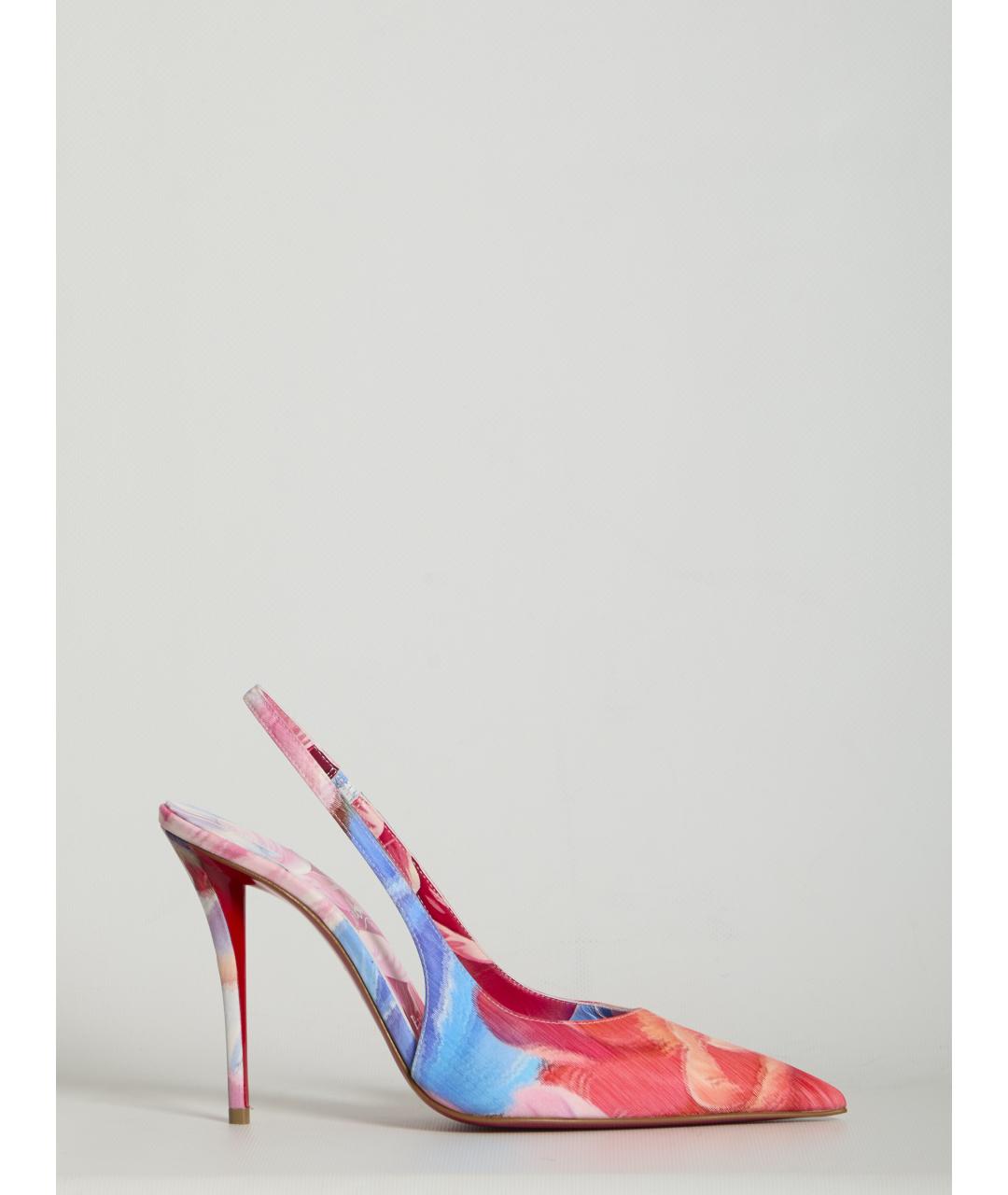 CHRISTIAN LOUBOUTIN Розовые текстильные туфли, фото 6