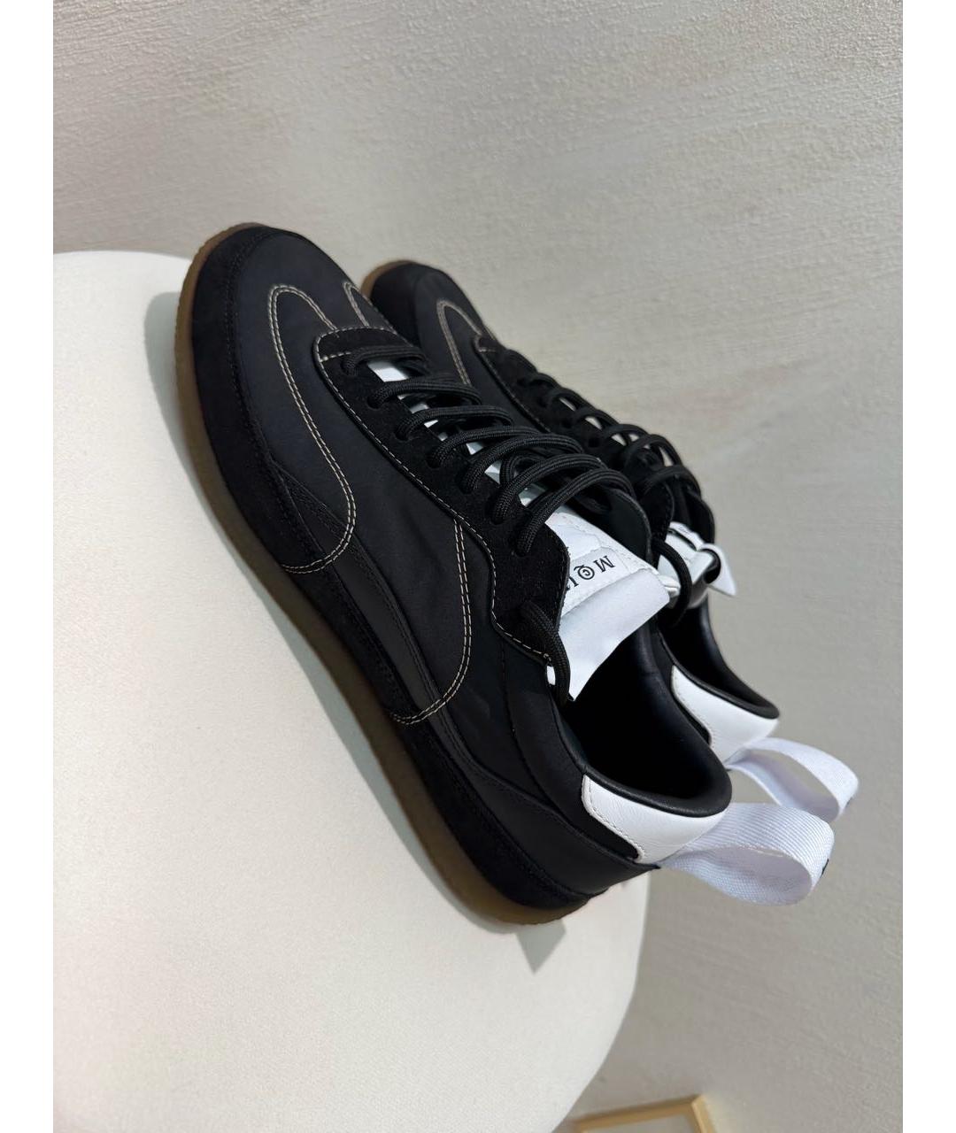 ALEXANDER MCQUEEN Черные замшевые низкие кроссовки / кеды, фото 7