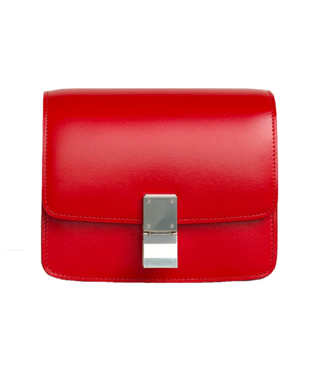 CELINE Красная кожаная сумка через плечо, фото 1