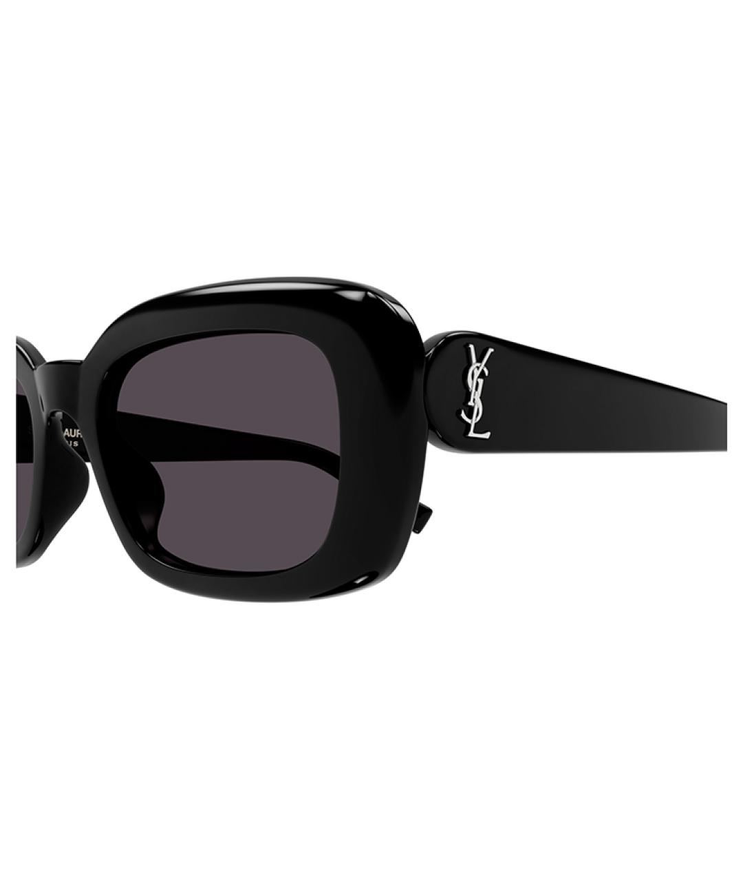 SAINT LAURENT Черные пластиковые солнцезащитные очки, фото 3