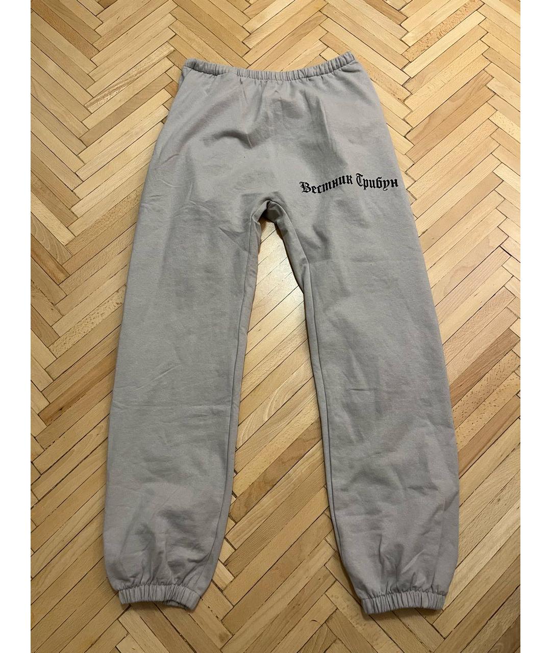 Kanye West Серые хлопковые повседневные брюки, фото 4