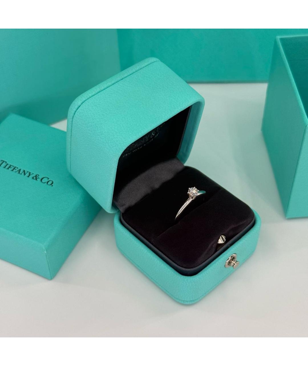 TIFFANY&CO Серебряное платиновое кольцо, фото 3