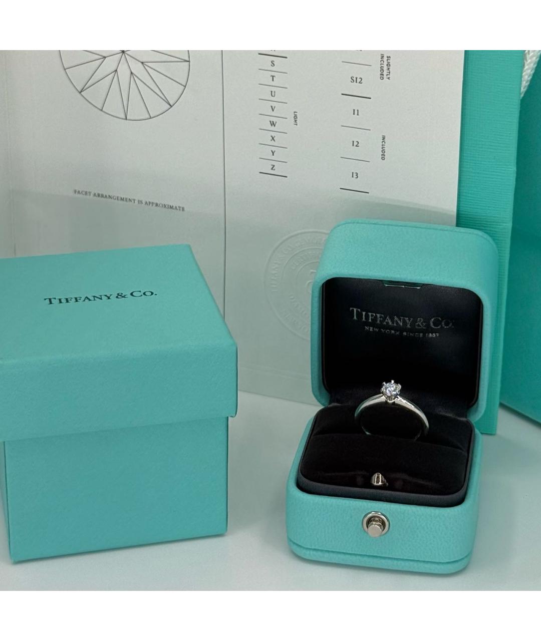 TIFFANY&CO Серебряное платиновое кольцо, фото 2