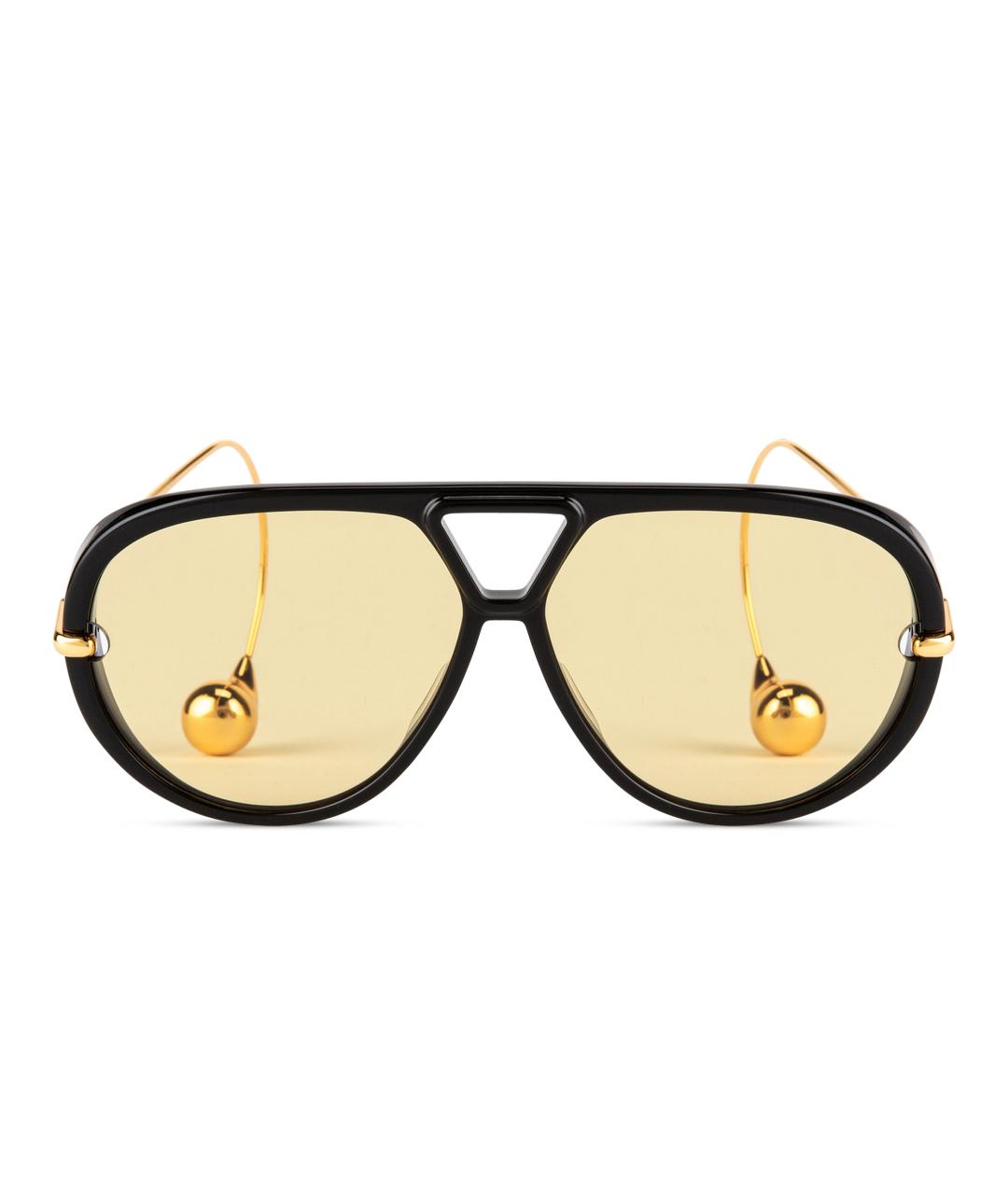 BOTTEGA VENETA Черные металлические солнцезащитные очки, фото 2