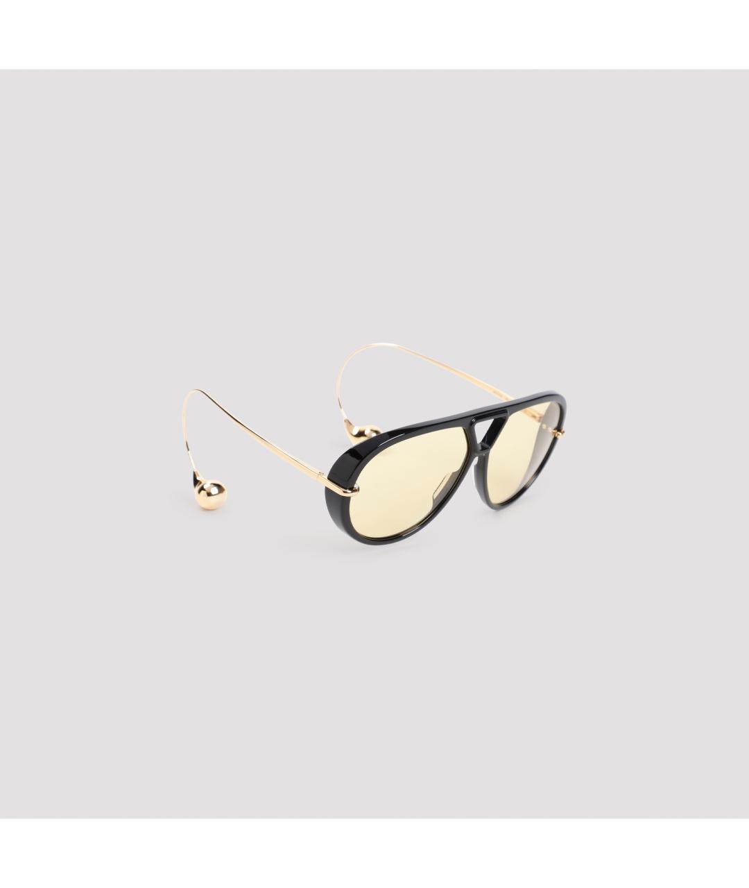 BOTTEGA VENETA Черные металлические солнцезащитные очки, фото 3