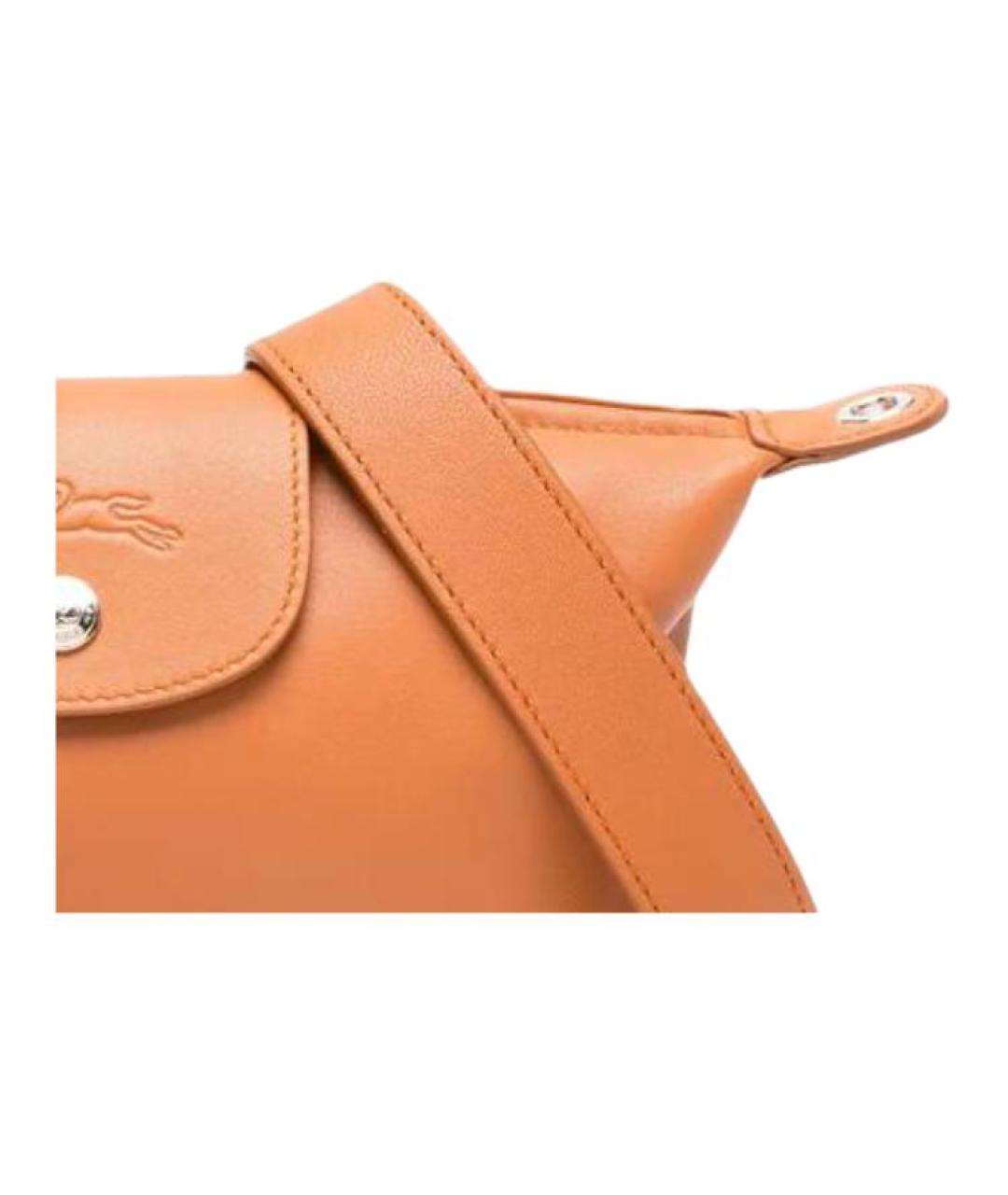 LONGCHAMP Оранжевая кожаная сумка через плечо, фото 5