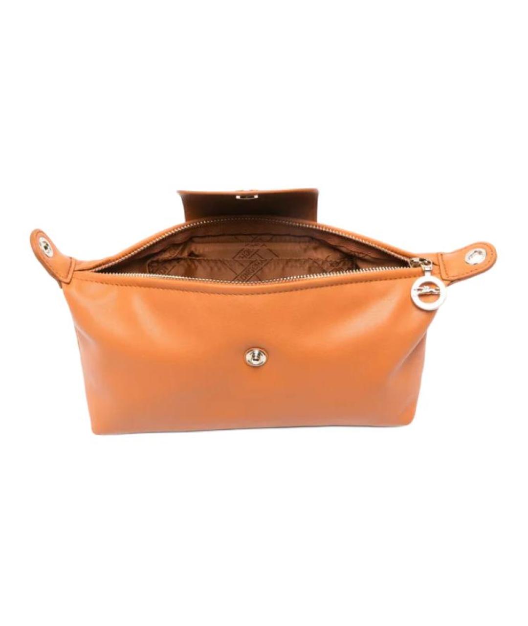 LONGCHAMP Оранжевая кожаная сумка через плечо, фото 3