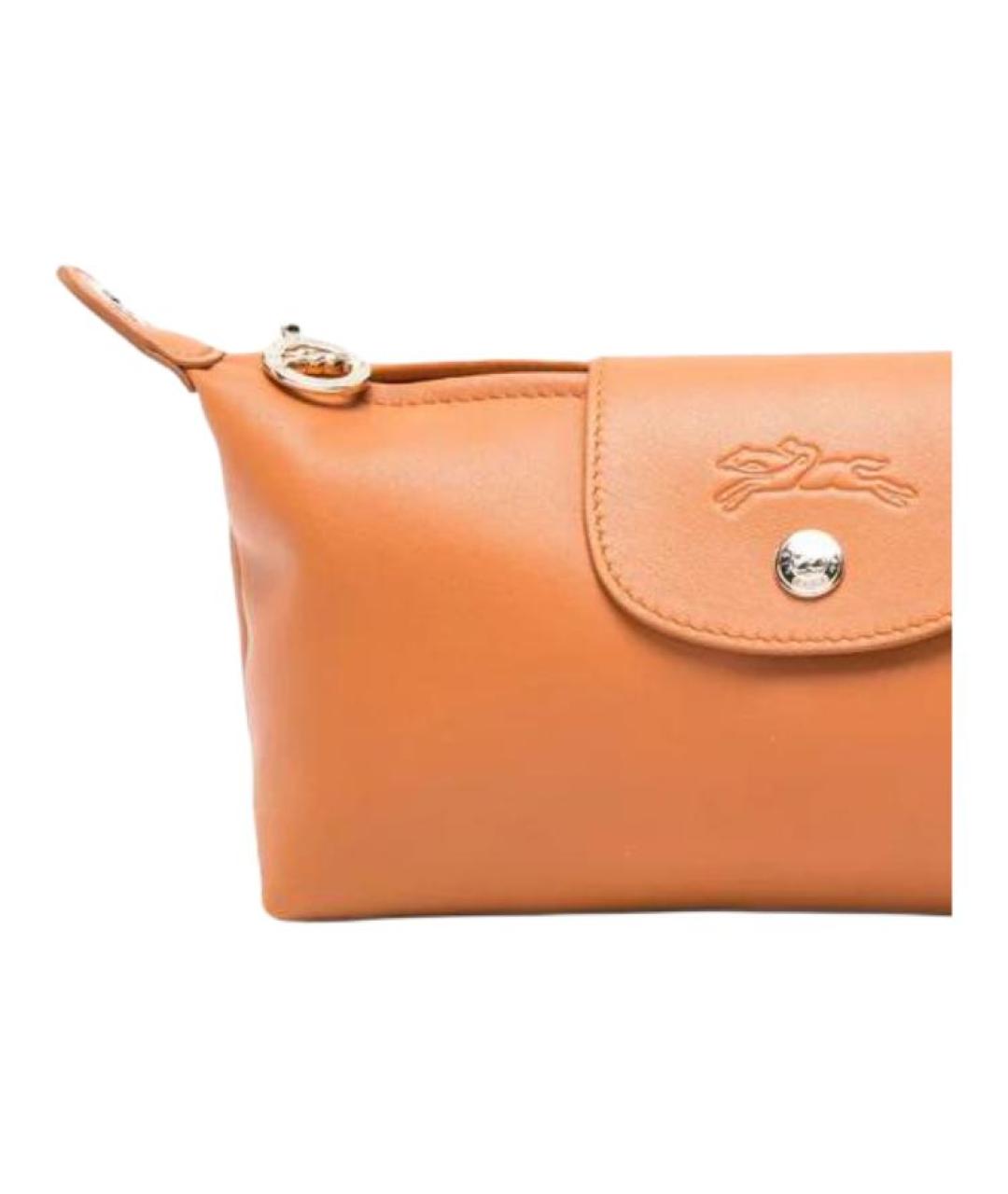 LONGCHAMP Оранжевая кожаная сумка через плечо, фото 4