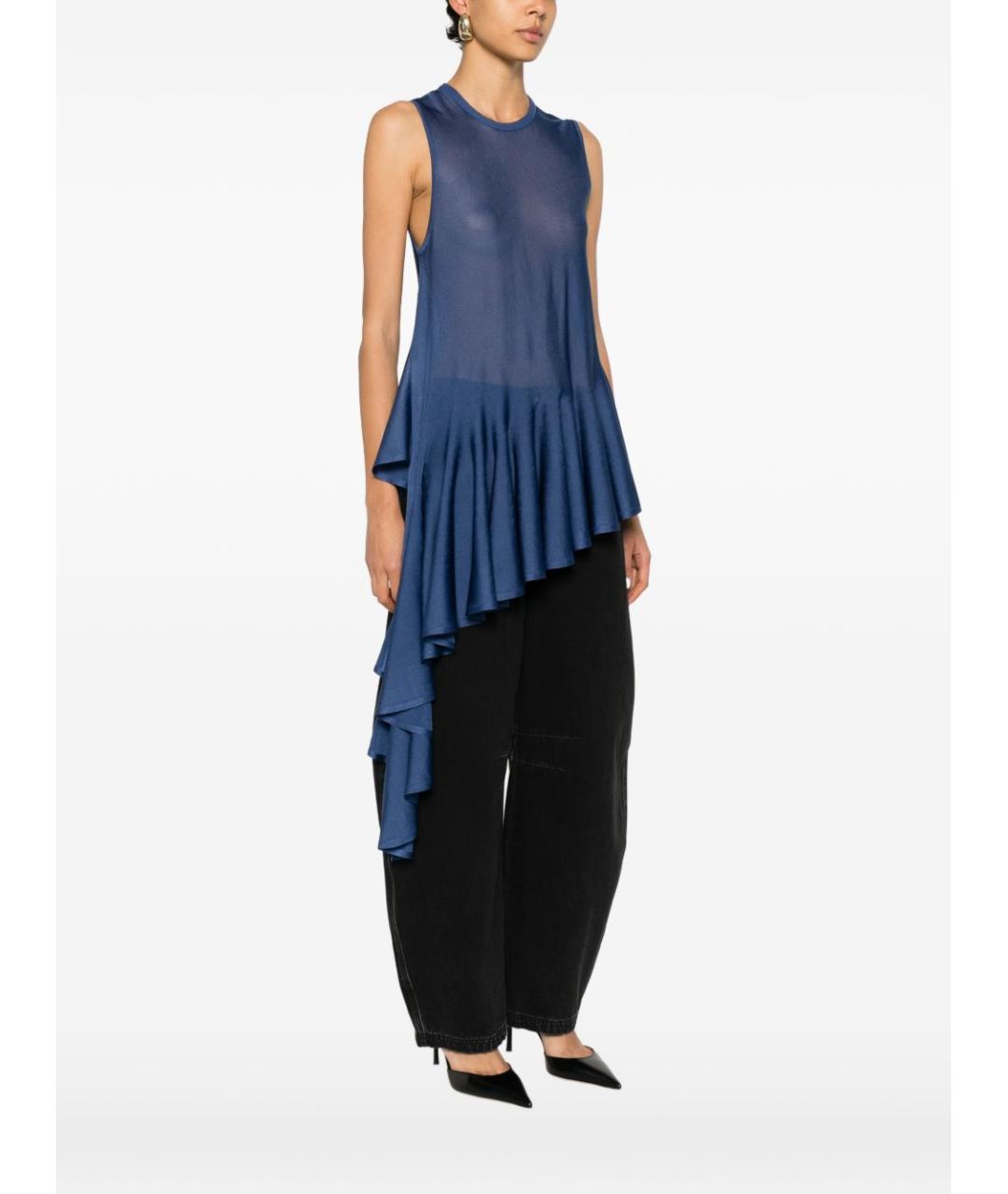 ALAIA Синяя хлопковая майка, фото 2