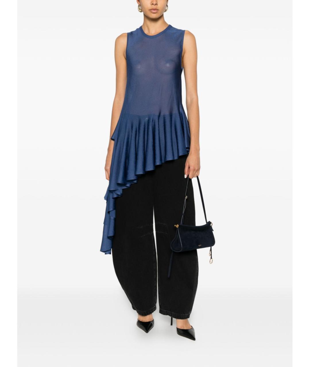 ALAIA Синяя хлопковая майка, фото 5