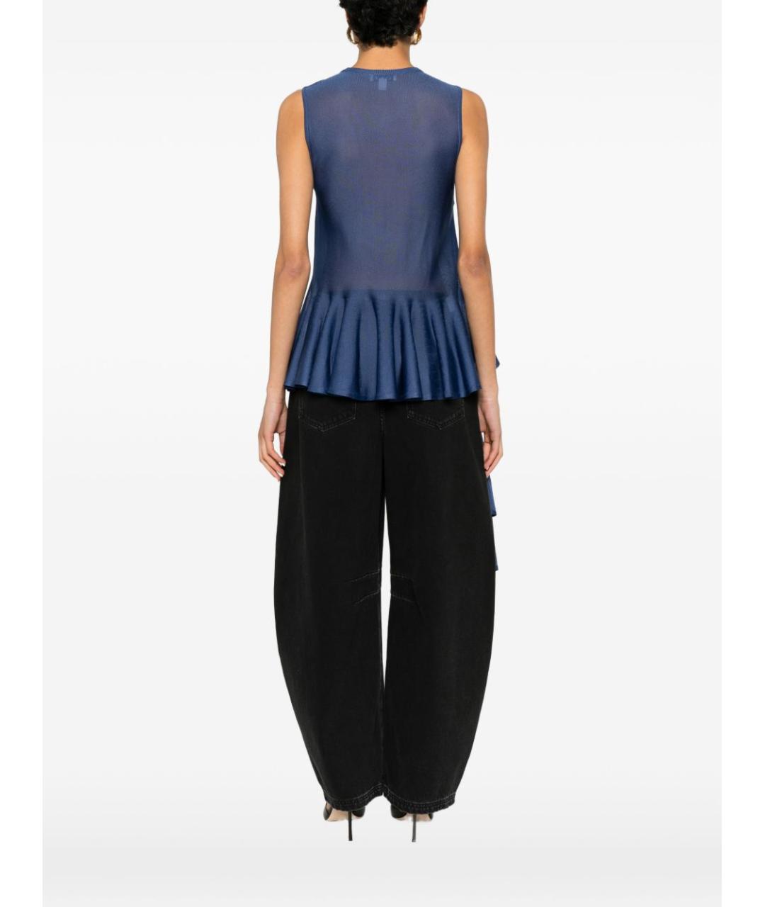 ALAIA Синяя хлопковая майка, фото 4