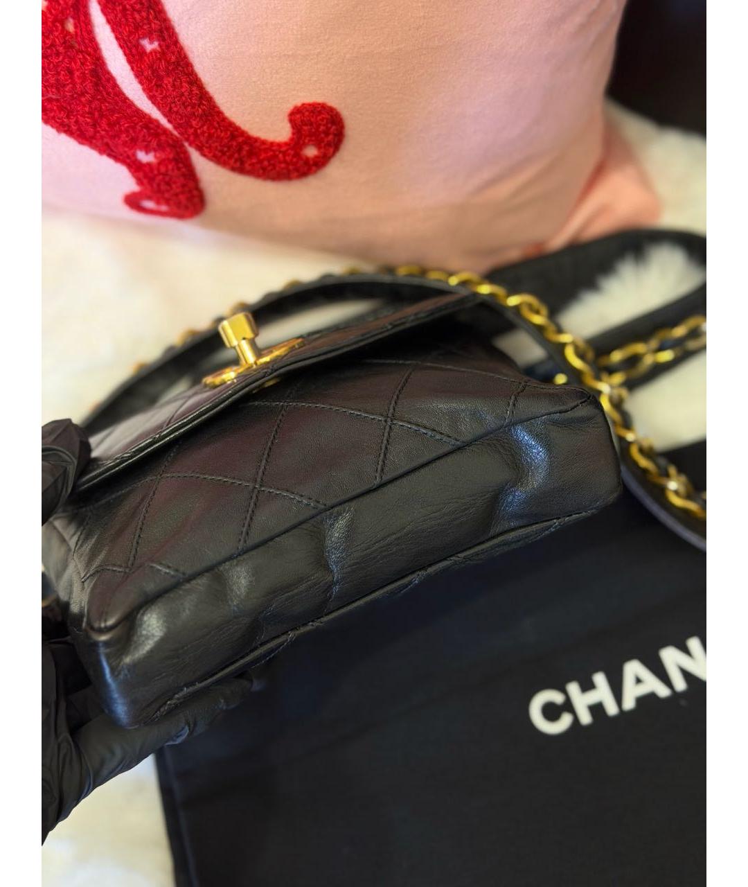 CHANEL Черная кожаная поясная сумка, фото 4