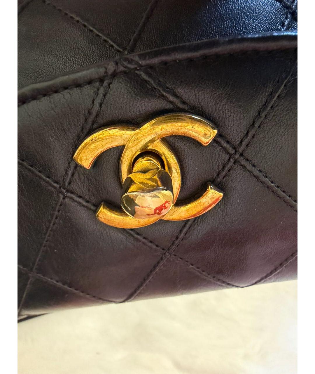 CHANEL Черная кожаная поясная сумка, фото 6