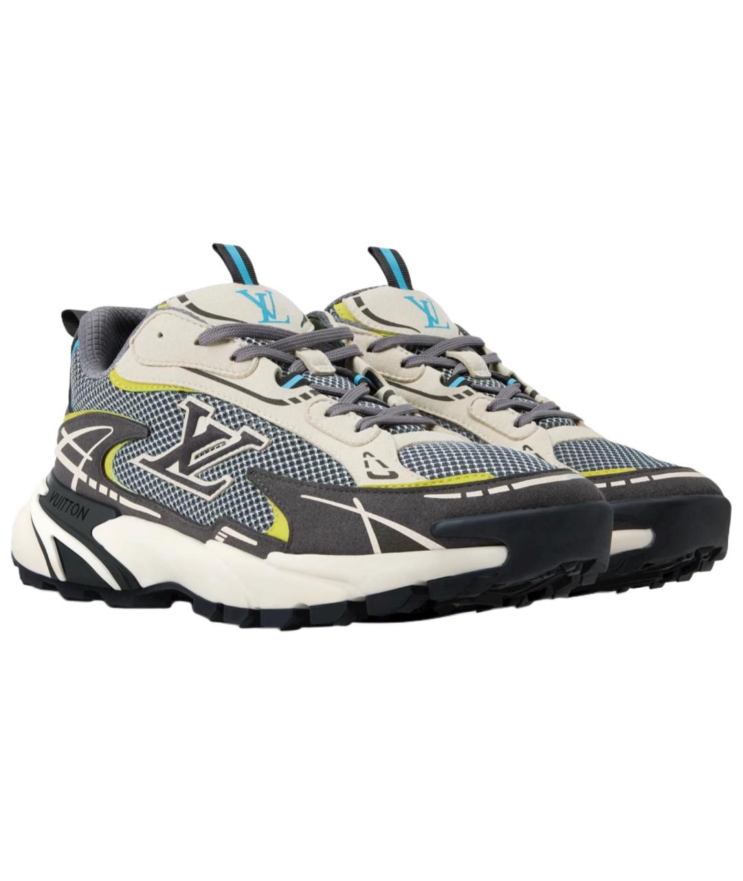 LOUIS VUITTON Серые низкие кроссовки / кеды, фото 3