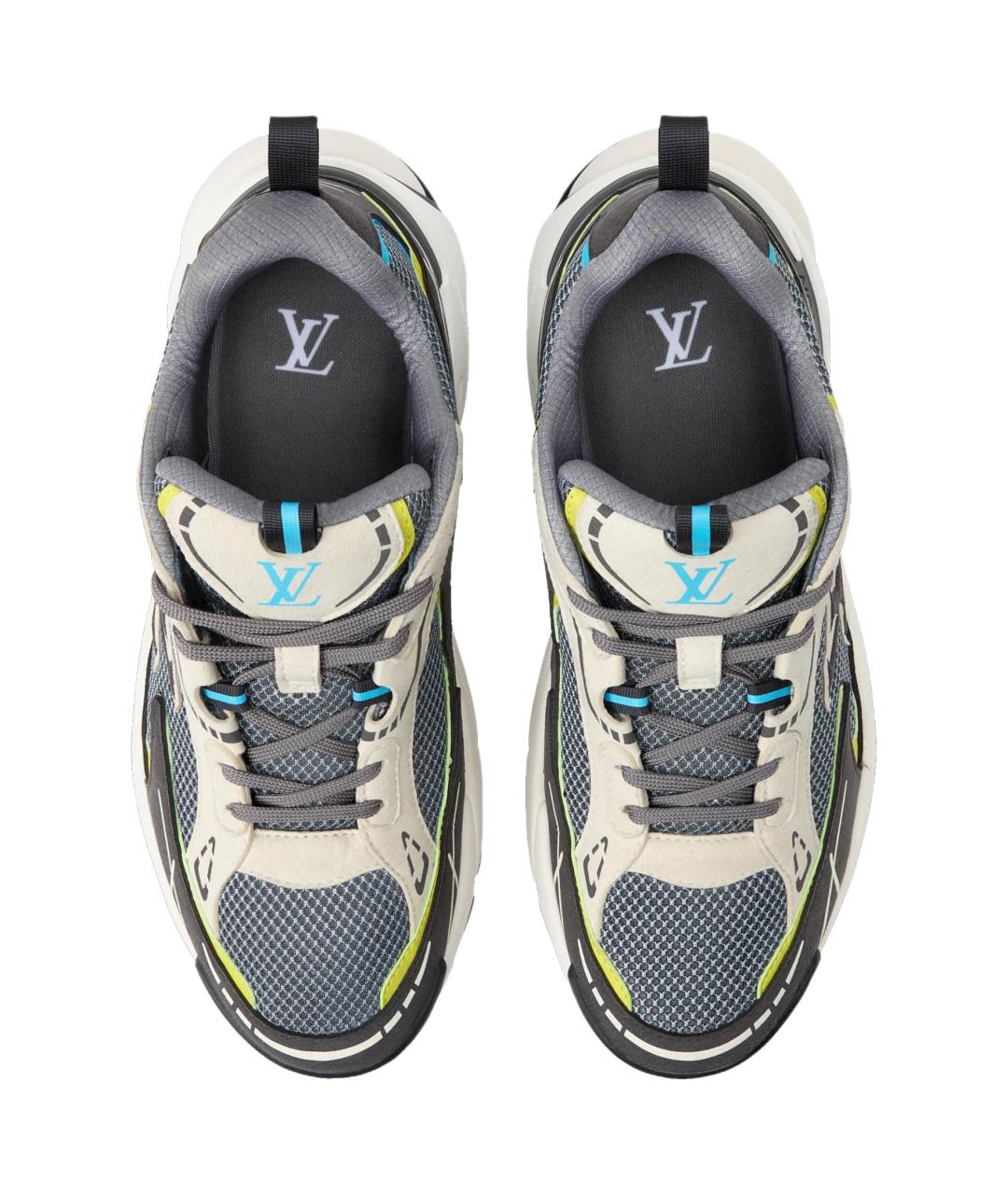 LOUIS VUITTON Серые низкие кроссовки / кеды, фото 4